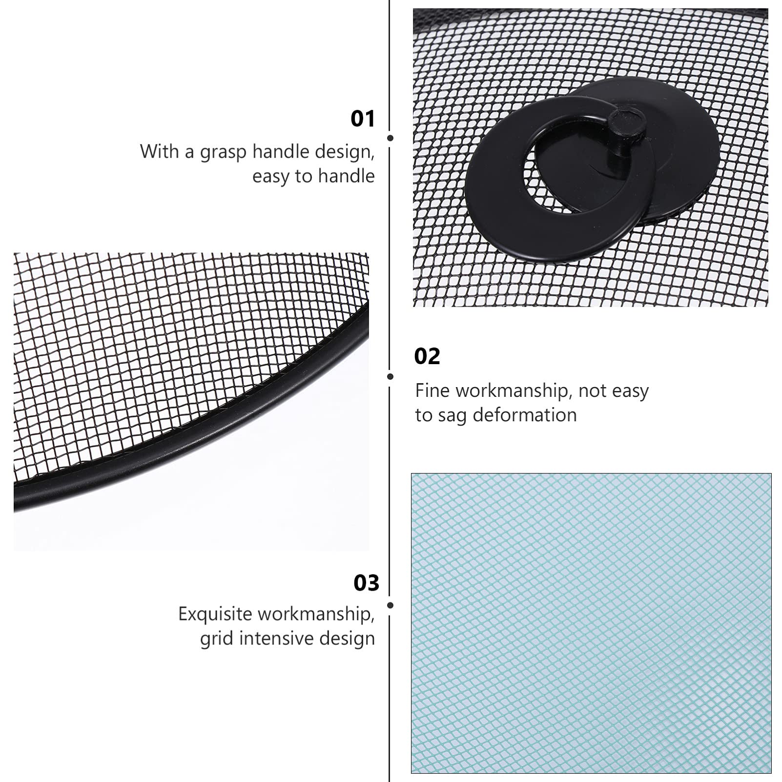 Mesh Food Cover 2pcs - 35x35cm Iron Dome Lid for Outdoor Picnic & BBQ