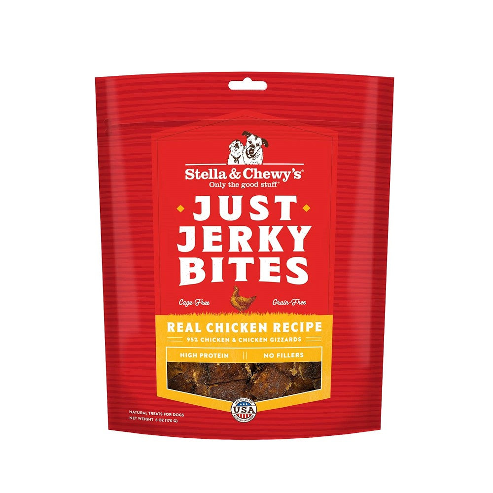 Premium Cage-Free Chicken Jerky Bites for Dogs - All-Natural, Grain-Free Dog Treats - Perfect for Training, Rewards & On-the-Go Snacking