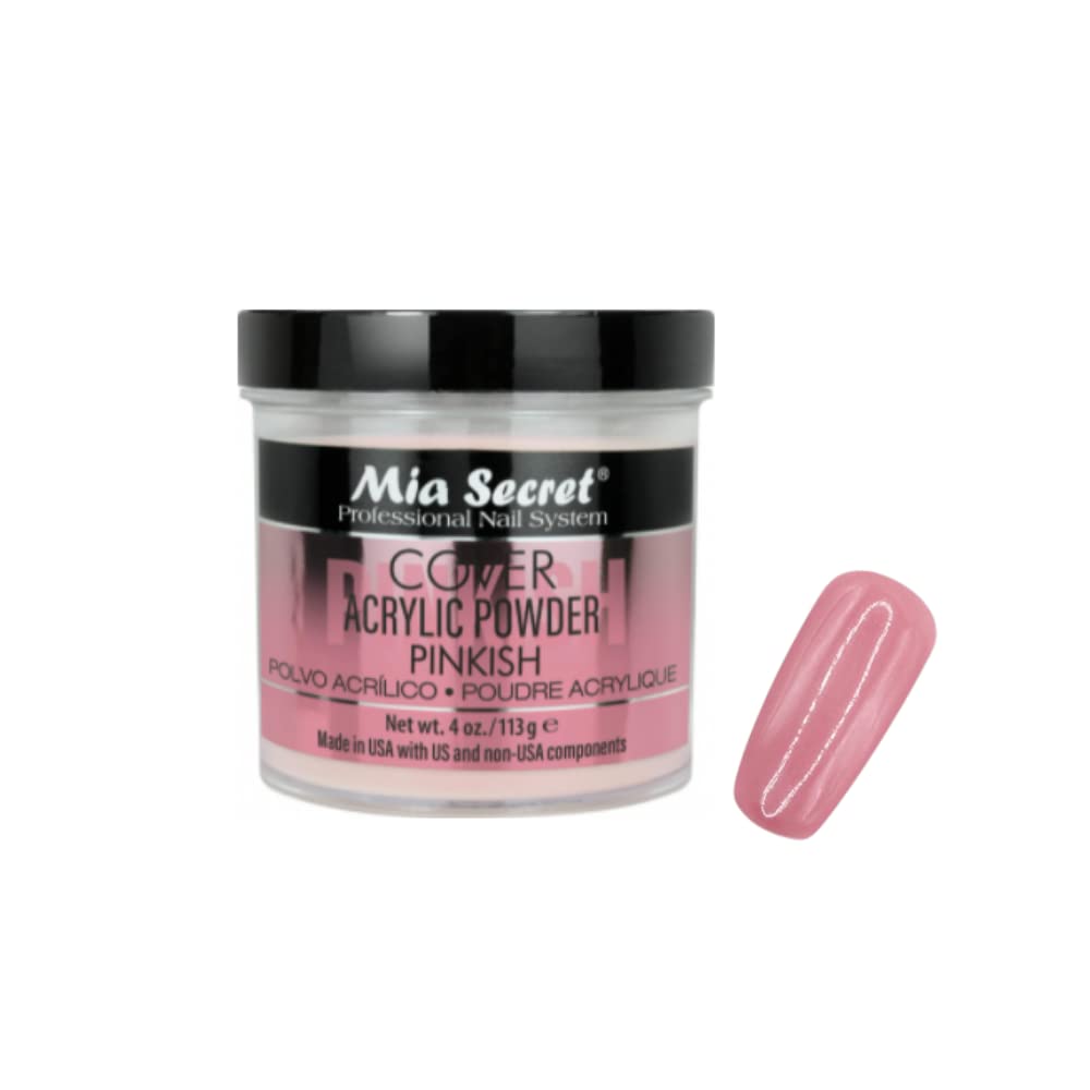 Mia Secret Acrylic Powder - Cover Pinkish 4 oz for Nail Art, Acrylic Nail Extensions & Manicures - Professional Salon Quality Nail Enhancement Powder