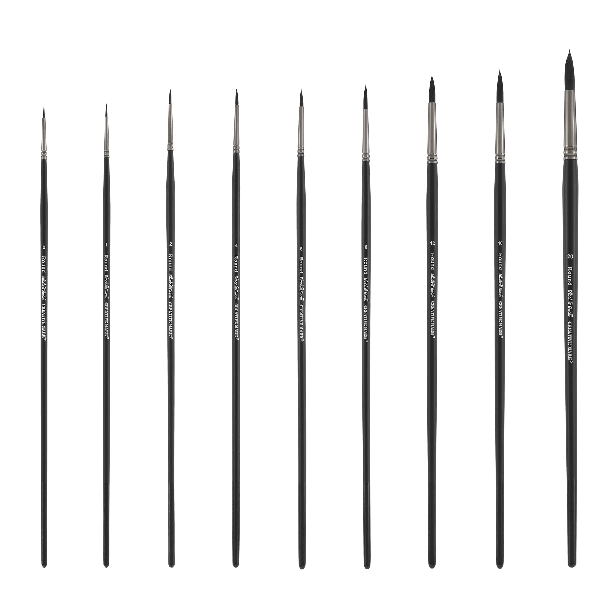 Black Swan Synthetic Red Sable Fan Paint Brush Size #4 - Professional Artist Brush for Oil, Acrylic & Heavy Body Media - Long Handle Comfort Grip - Perfect for Canvas Painting, Texture Work & Detailing