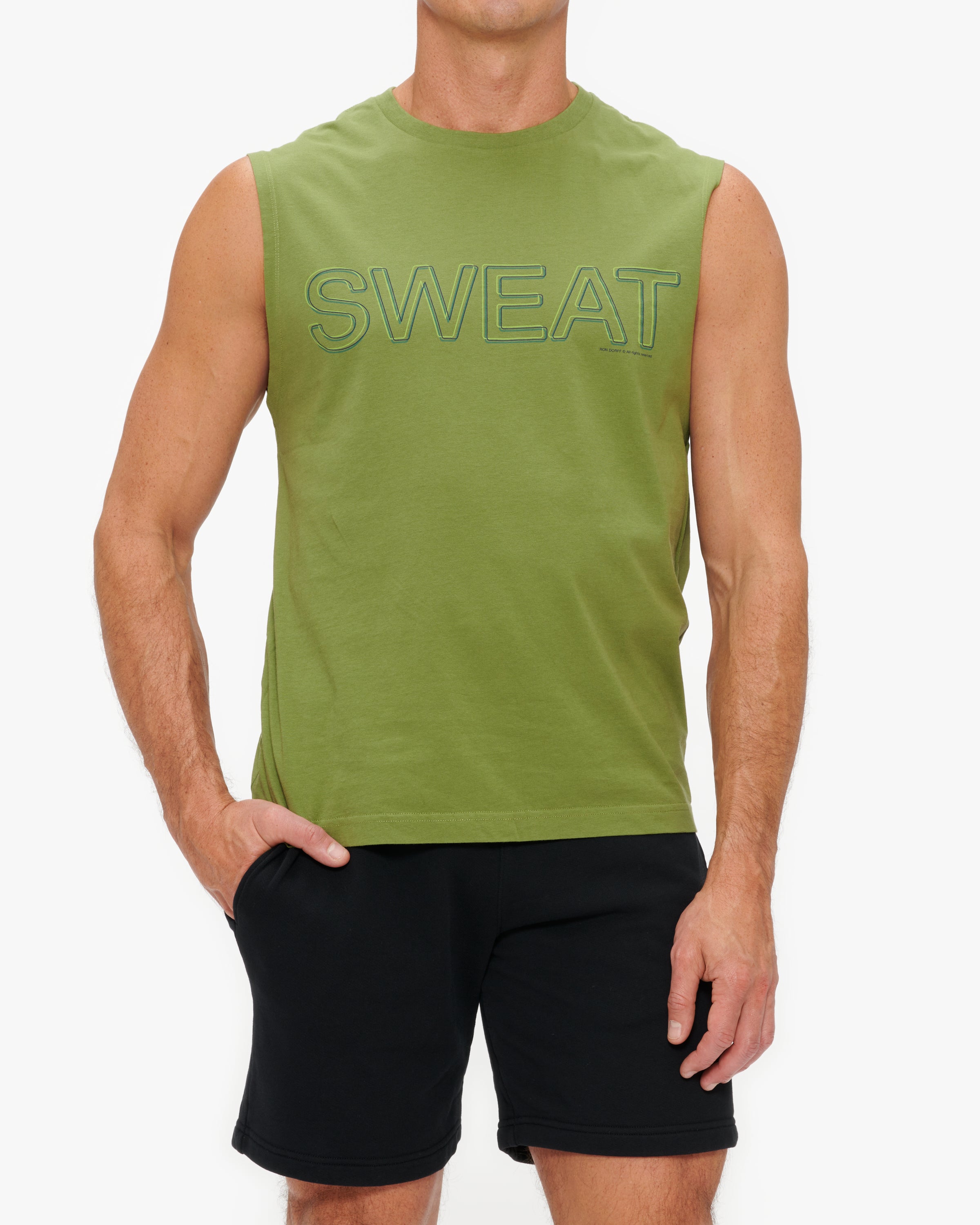 Ron Dorff Organic Cotton Sleeveless T-Shirt for Men - Breathable Summer Workout Top for Gym, Running & Outdoor Activities