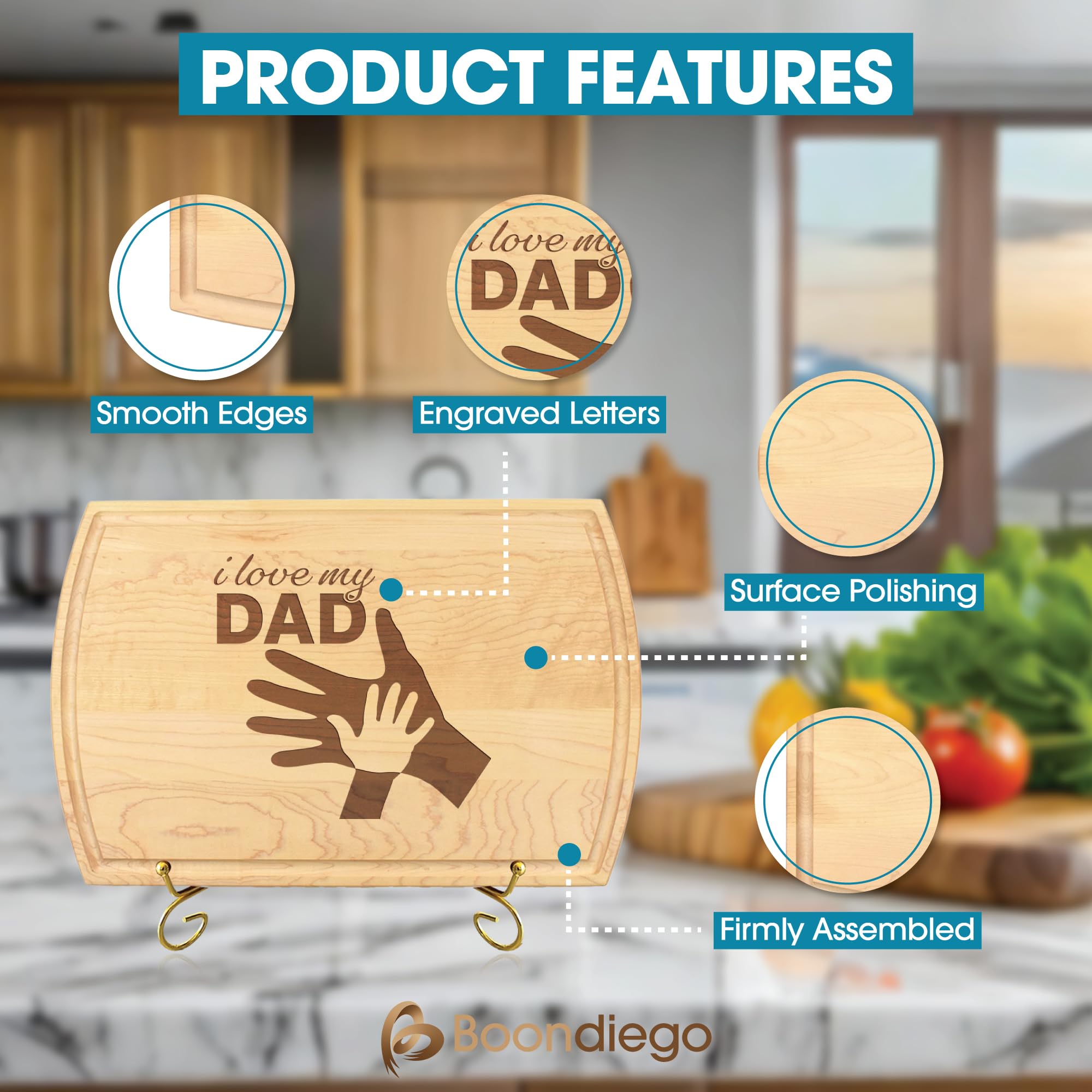 Custom Personalized BBQ Grill Board for Dad & Grandpa - Handmade in USA - Unique Father's Day, Birthday & Anniversary Gift Idea - Perfect for Backyard Grilling & Outdoor Cooking