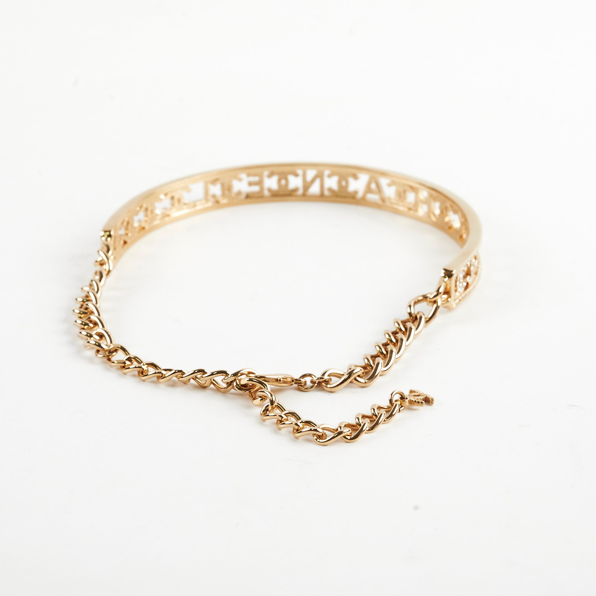 Chanel 22A Gold Plated Choker Necklace - Elegant Costume Jewelry for Women, Perfect for Parties, Weddings & Evening Events