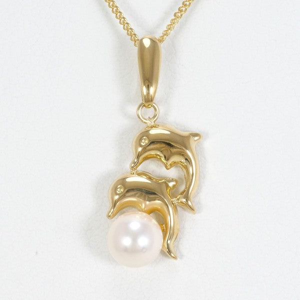 18K Yellow Gold Pearl Necklace for Women - Elegant Luxury Jewelry Gift for Brides, Anniversary & Special Occasions