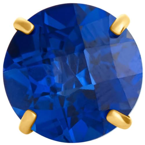 Yellow Gold | Created Blue Sapphire