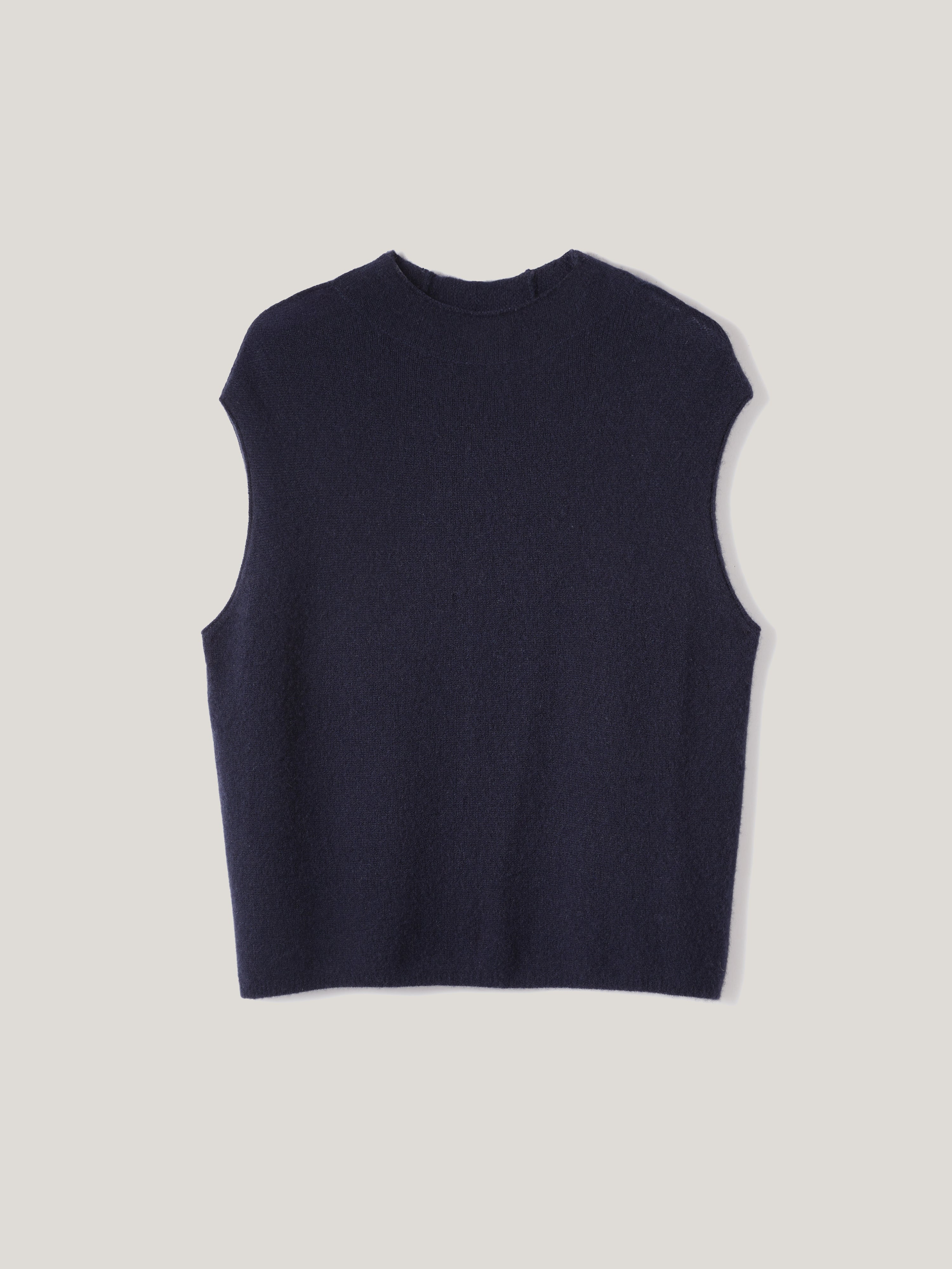 Luxury Cloud Cashmere Cap Sleeve Women's Top - Soft Navy Blue Crewneck Blouse for Work & Casual Wear | Perfect for Office, Date Night & Weekend Outfits