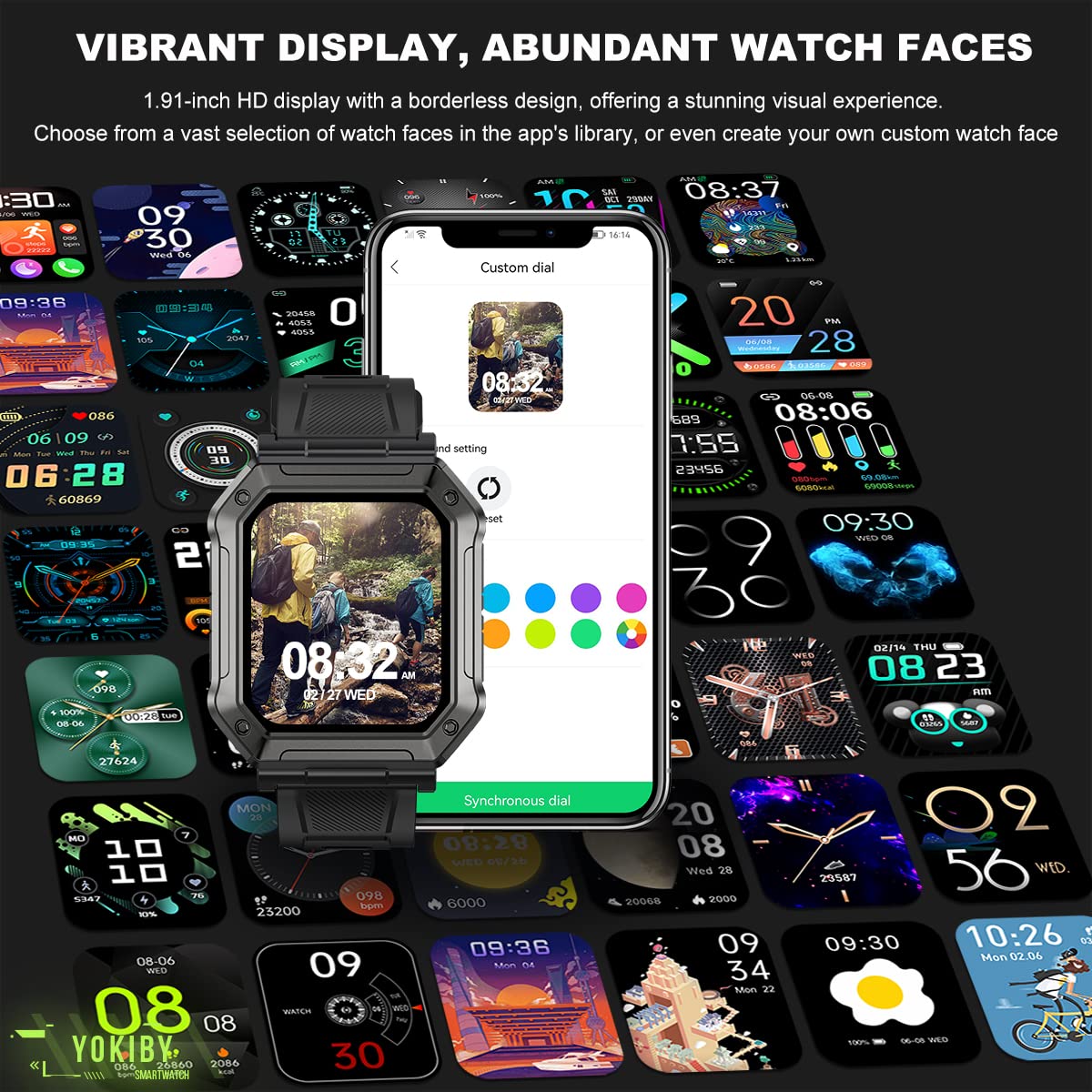 Military Smart Watch for Men - 1.91