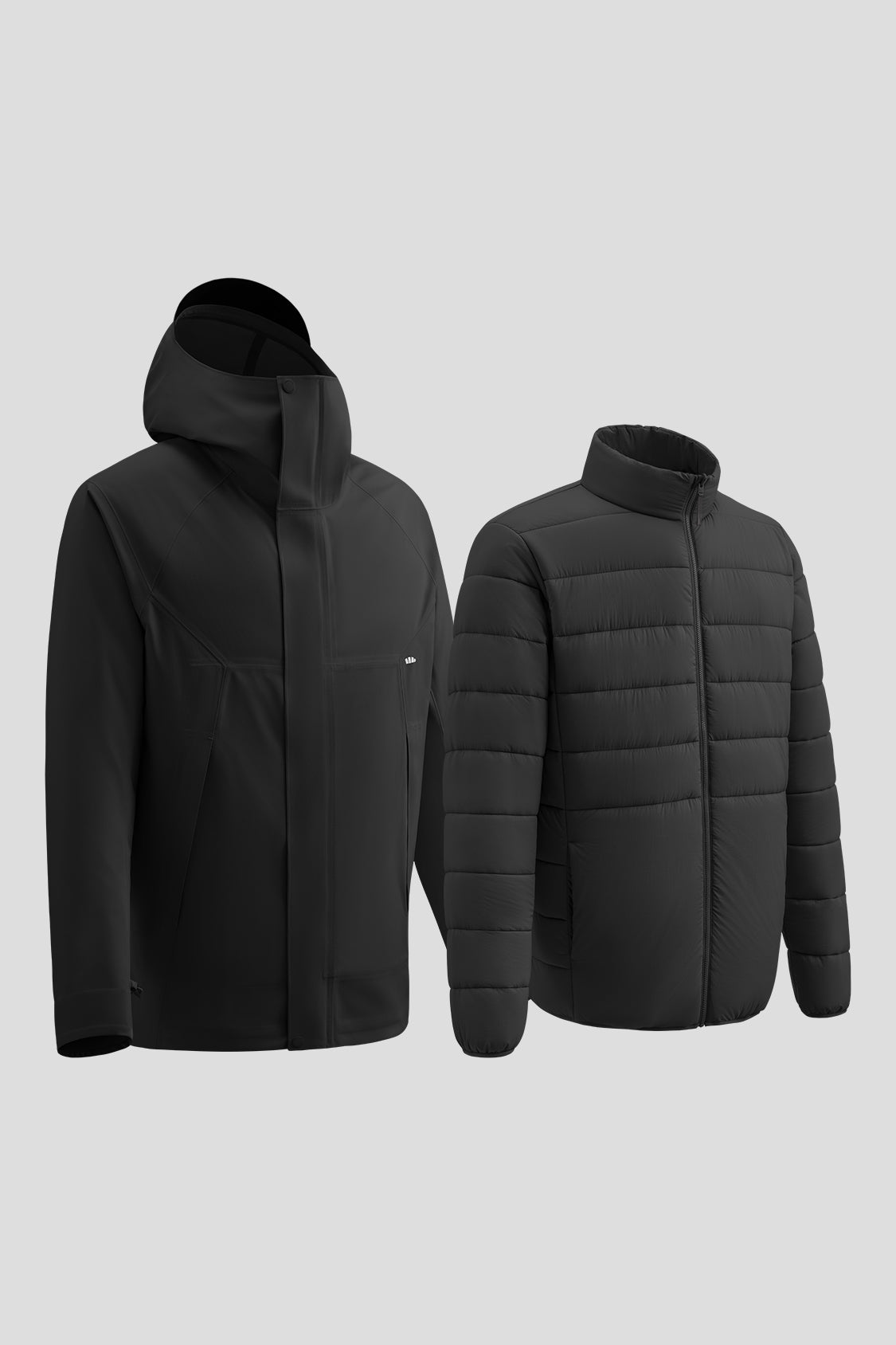ElementFlex Men's 3-in-1 Relaxed Jacket - Lightweight Waterproof Windbreaker for Hiking, Camping & Outdoor Activities
