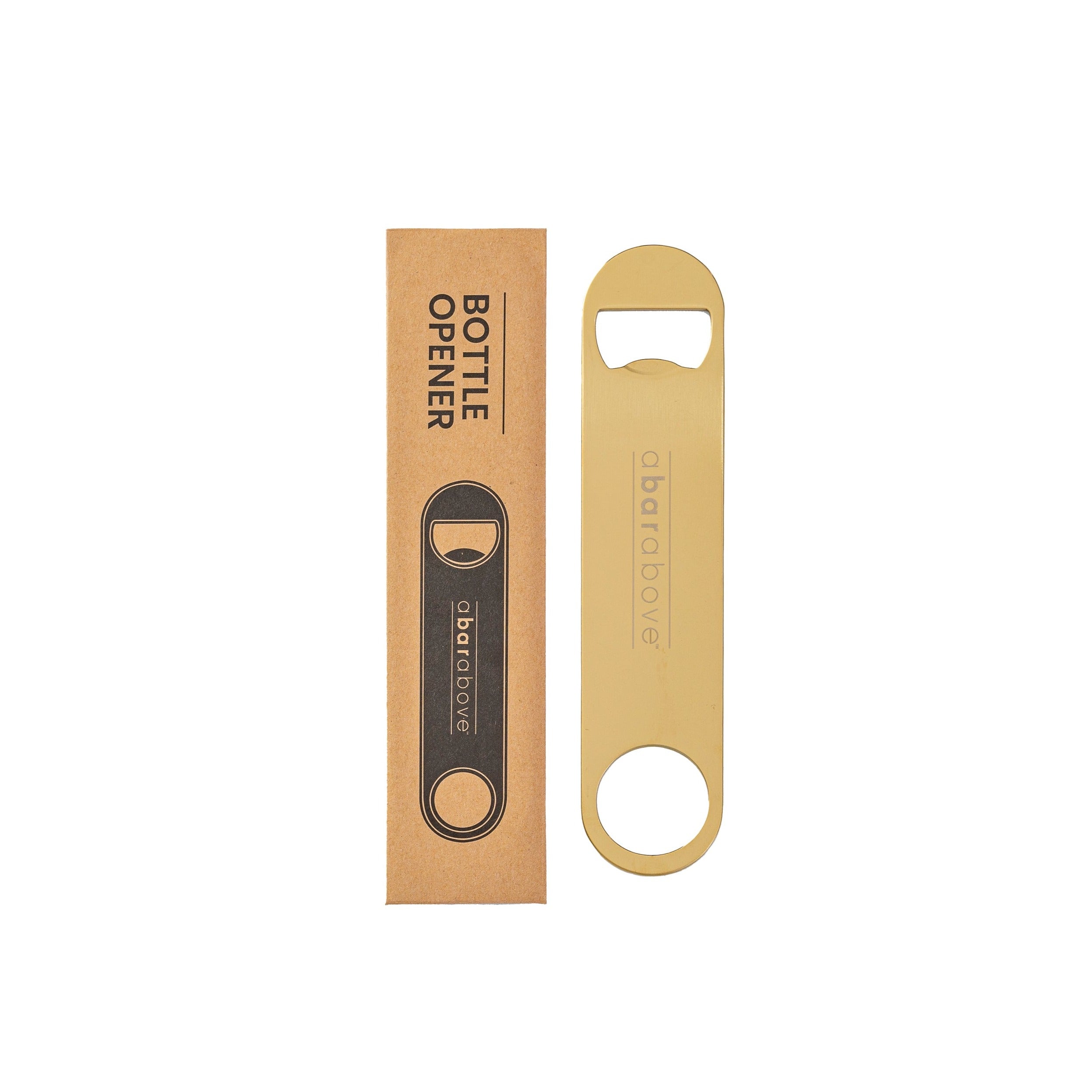 Premium Gold Bar Blade Bottle Opener - Heavy Duty Stainless Steel Beer Bottle Cap Lifter for Bartenders, Home Bars, Parties & Outdoor Events