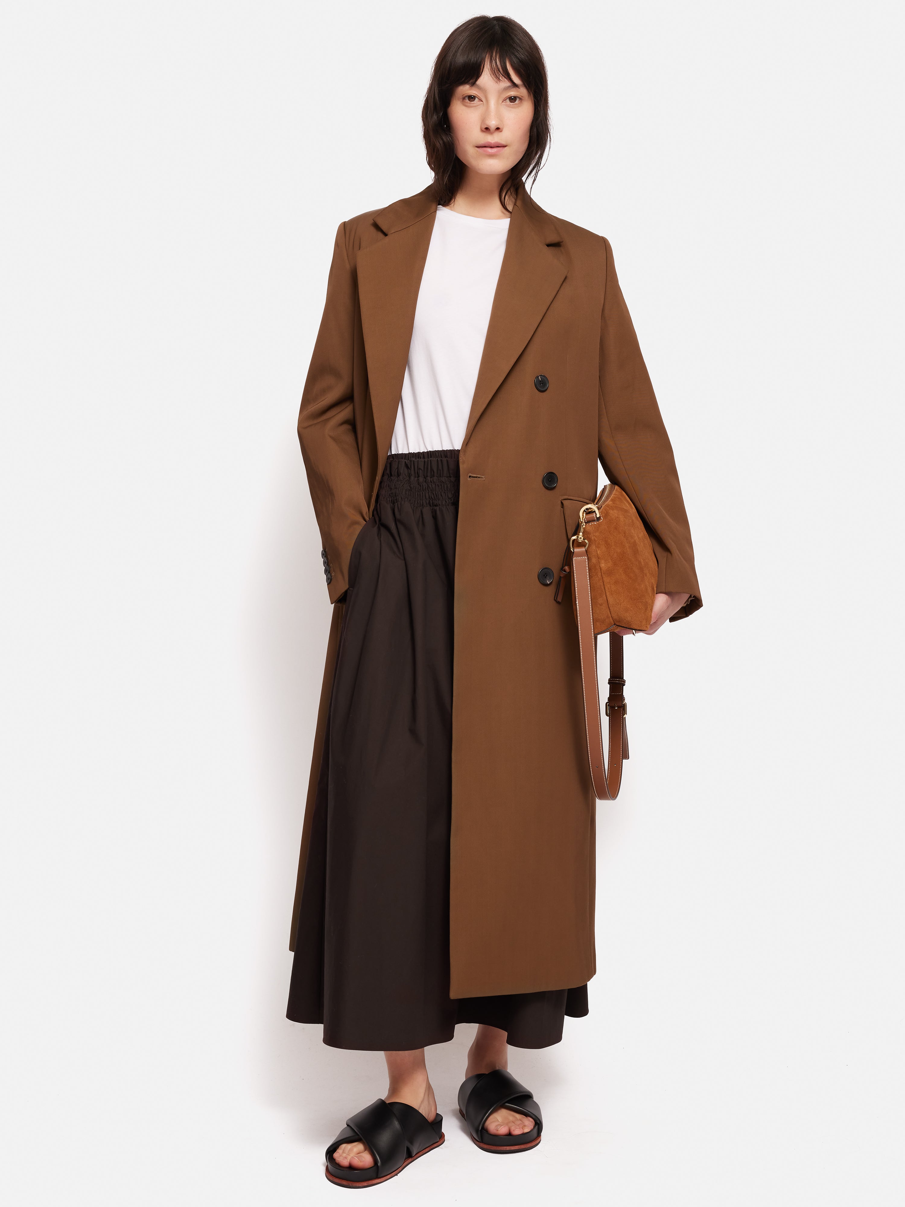 Stylish Cotton Poplin Skirt in Brown | Women's Casual Summer Skirt | Perfect for Beach, Office & Date Nights