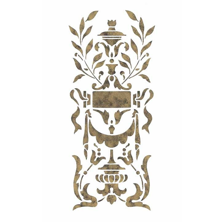 Parisian Swag Classic Panel Stencil - DIY Wall Art & Home Decor for Living Room, Bedroom, and Office - Reusable Painting Template for Creative Projects