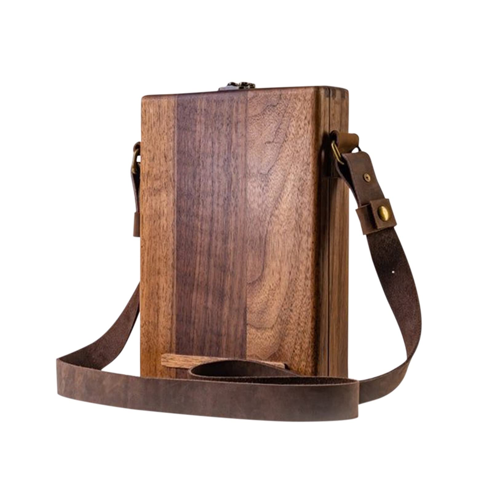 Vintage Wooden Messenger Box - Stylish Briefcase for Designers, Creatives & Architects - Perfect for Auto Tool Kits & Office Supplies - Ideal for Work, Travel & Professional Presentations