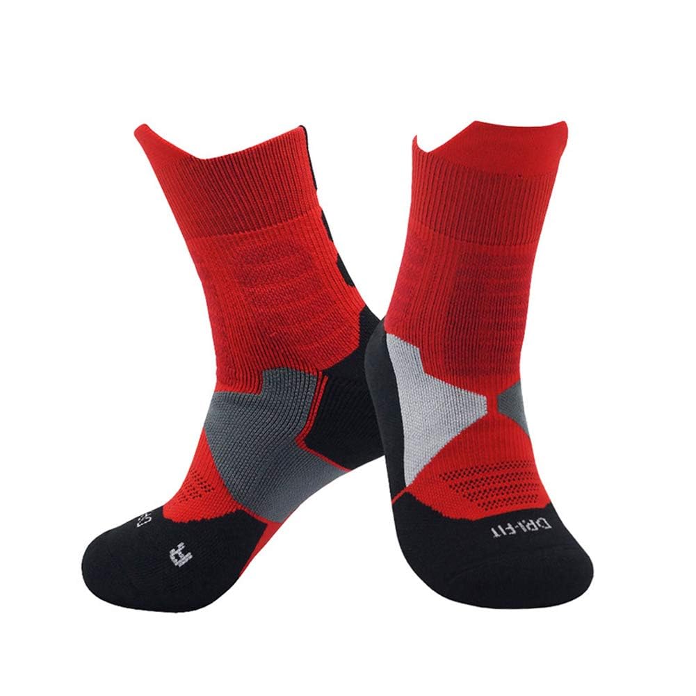 FOMANN Men's Thick Protective Sport Cushion Socks 3 Pack - Basketball Compression Athletic Socks for Running, Gym & Workout - Breathable & Supportive Performance Socks for Active Men