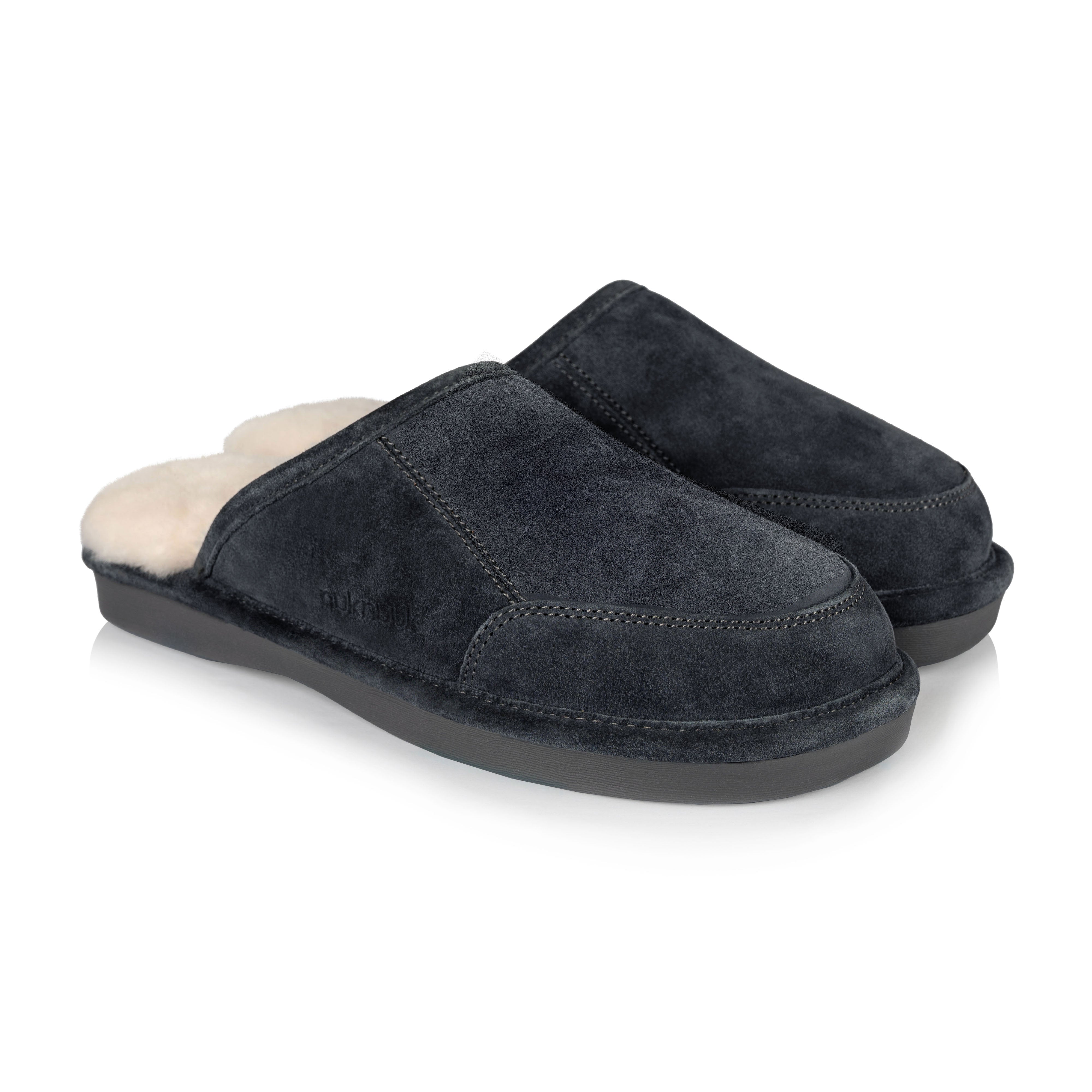 Brandon Men's Comfortable Grey House Slippers - Cozy Indoor/Outdoor Slides for Home, Lounge & Backyard Use