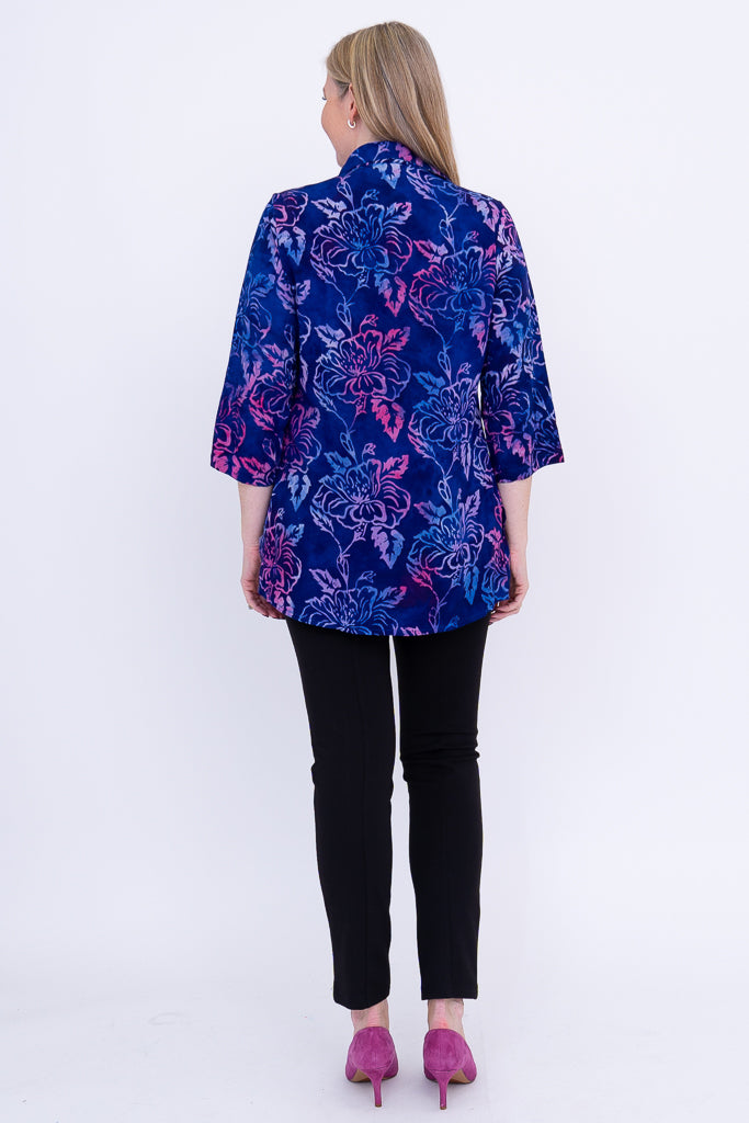 Cindy Women's 3/4 Sleeve Casual Blouse - Sunrise Print Floral Tops for Spring/Summer, Office Wear & Date Night Outfits