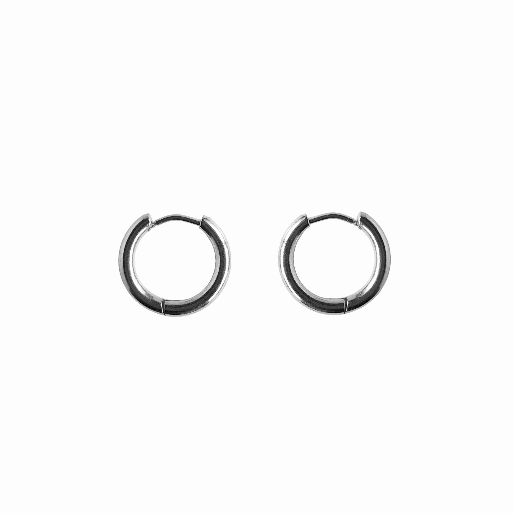 Medium Tube Hoops - 14K Gold Plated Huggie Hoop Earrings for Women, Minimalist Dainty Everyday Jewelry Gift for Her | Perfect for Work, Date Night & Casual Wear