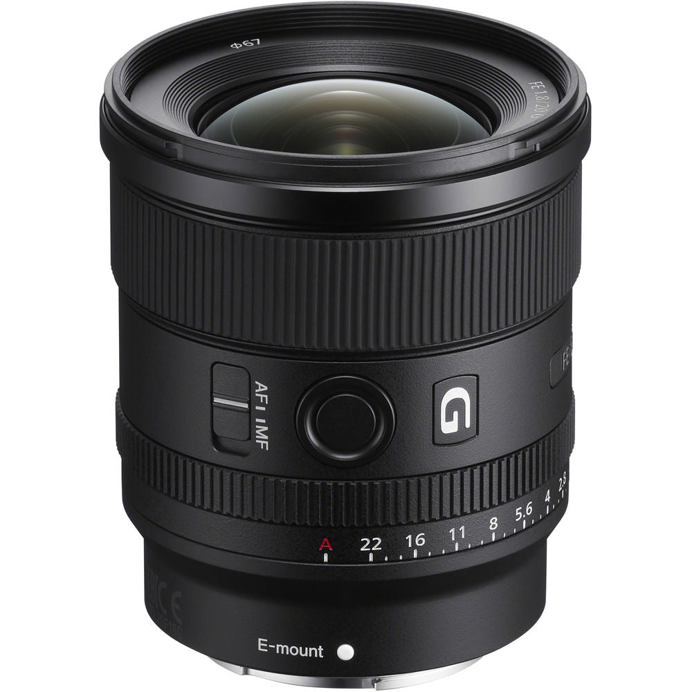 Sony FE 20mm f/1.8 G Full Frame Wide-Angle Prime Lens for Sony E-Mount Cameras - Perfect for Landscape, Astrophotography & Low Light Shooting