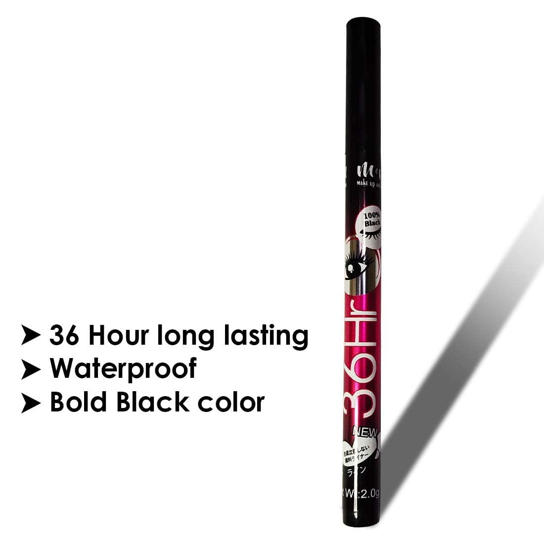 Beggie Soft Feel All Day Waterproof Liquid Eyeliner Pen - 6 Pack | Smudge-Proof, Long-Lasting Makeup for Everyday Wear & Special Occasions