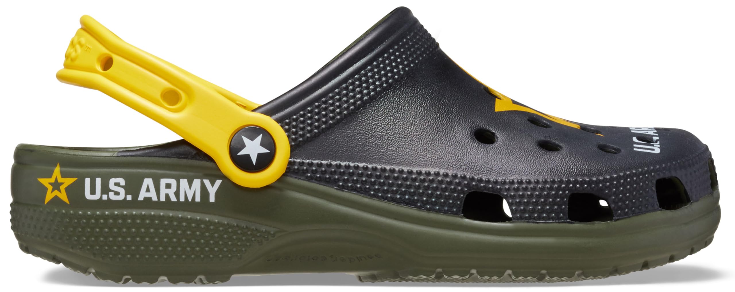 Crocs Unisex Classic United States Military Clogs - Army Green Comfort Shoes Size 15 Women/13 Men - Perfect for Military Personnel, Nurses & Outdoor Enthusiasts