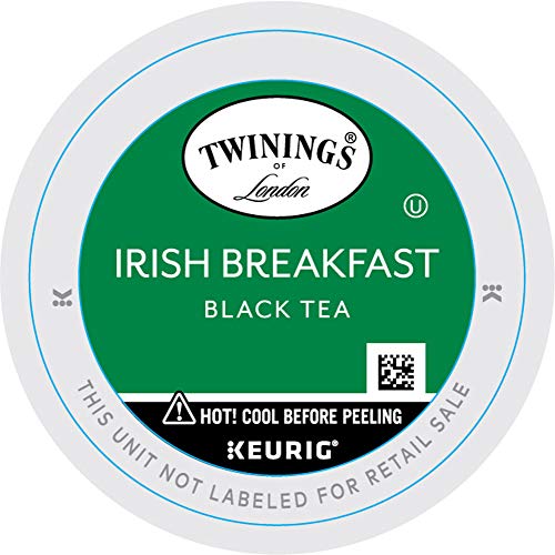Twinings Irish Breakfast Tea K-Cup Pods for Keurig Brewers - Caffeinated Black Tea with Robust, Strong & Bold Flavor - 24 Count (Pack of 1) - Perfect for Morning Energy & Office Coffee Breaks