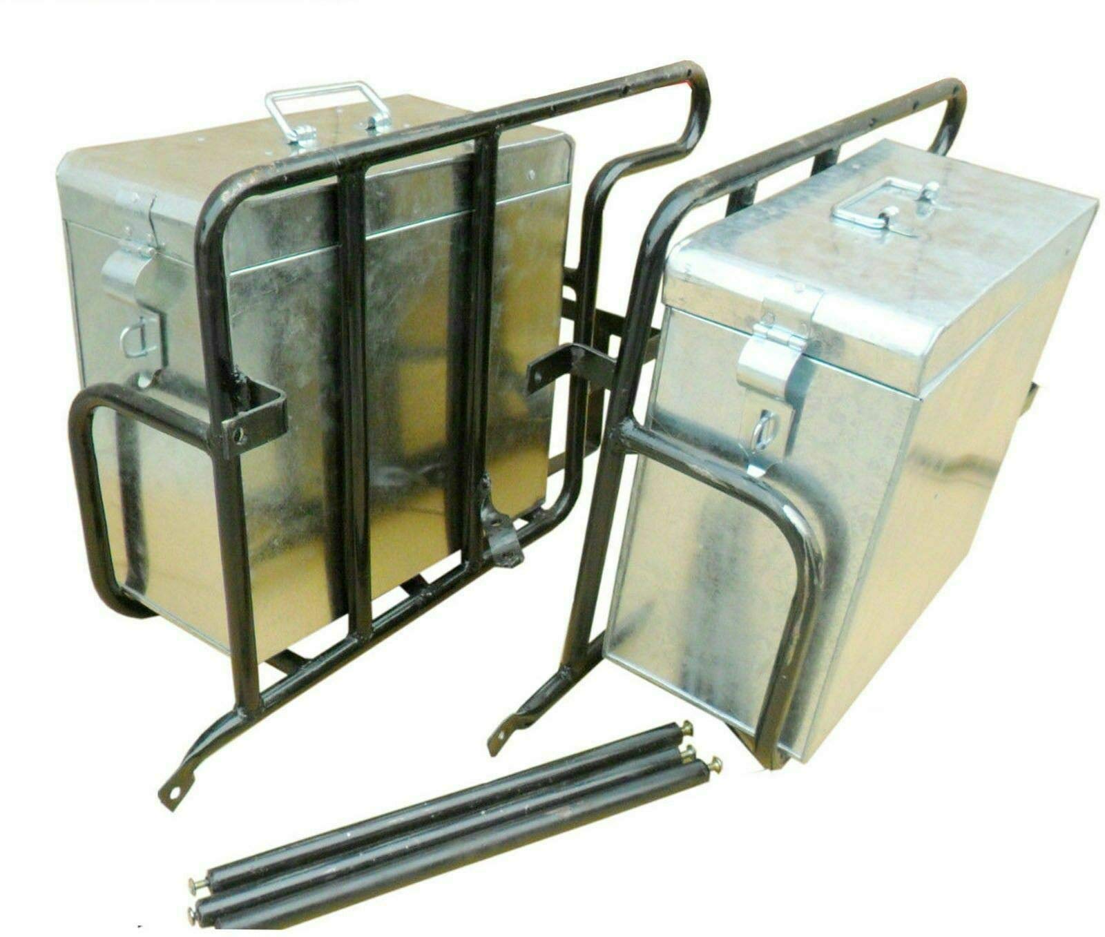 Royal Enfield Classic Compatible Left & Right Side Luggage Carrier with Saddle Case Box - Perfect for Motorcycle Touring & Adventure Travel