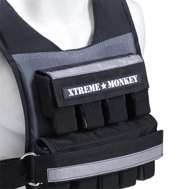XM Fitness 55lbs Commercial Weighted Vest for Strength Training, Running & CrossFit - Adjustable Weight Vest for Men & Women