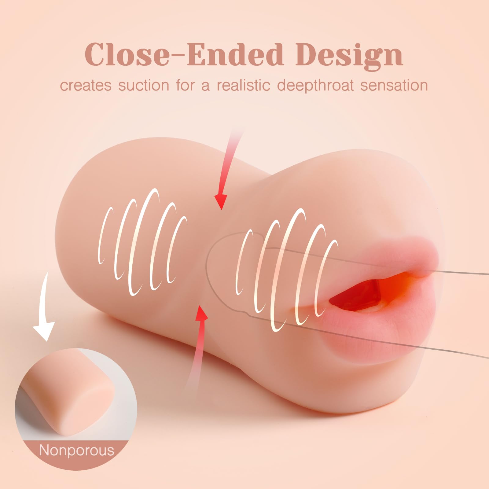Tracy's Dog Male Masturbator - Realistic Deep Throat Blowjob Stroker Sex Toy for Men | RUSHSKIN Close-Ended Pocket Pal Adult Toy | Perfect for Solo Play, Couples Fun & Discreet Pleasure at Home