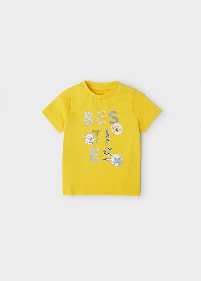 Best Baby Boy Short Sleeve T-Shirt - Soft Cotton Yellow Tee for Toddlers & Infants - Perfect for Playdates, Family Outings & Everyday Comfort