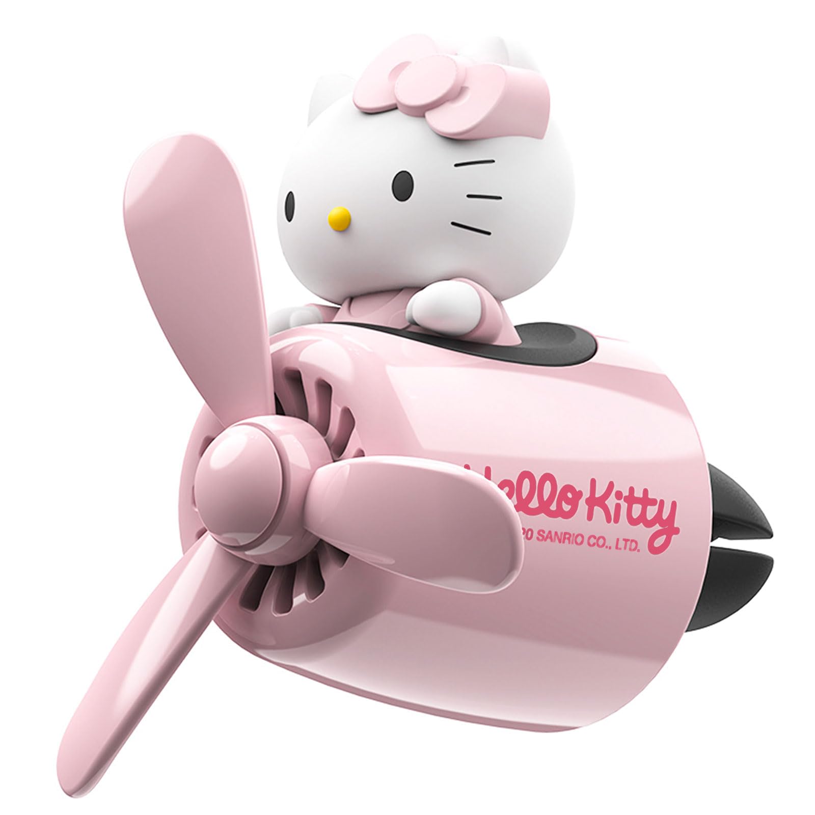 Cute Pink Cat Pilot Car Air Freshener with Rotating Propeller - Vent Clip Interior Accessory for Automotive Air Outlet - Creative Cartoon Air Freshener for Cars, Trucks & SUVs - Perfect for Daily Commute, Road Trips & Gifts (Pink)