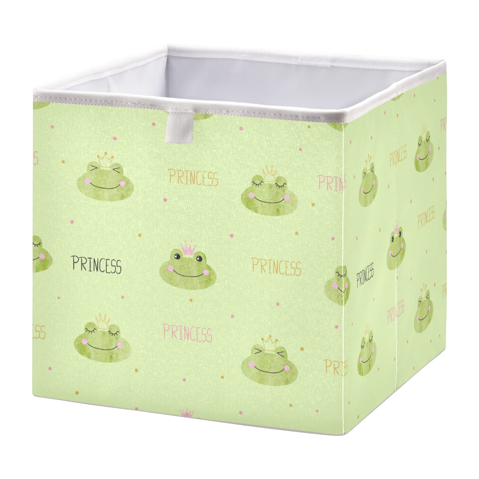 Princess Frogs Collapsible Storage Basket for Home, Office & Nursery