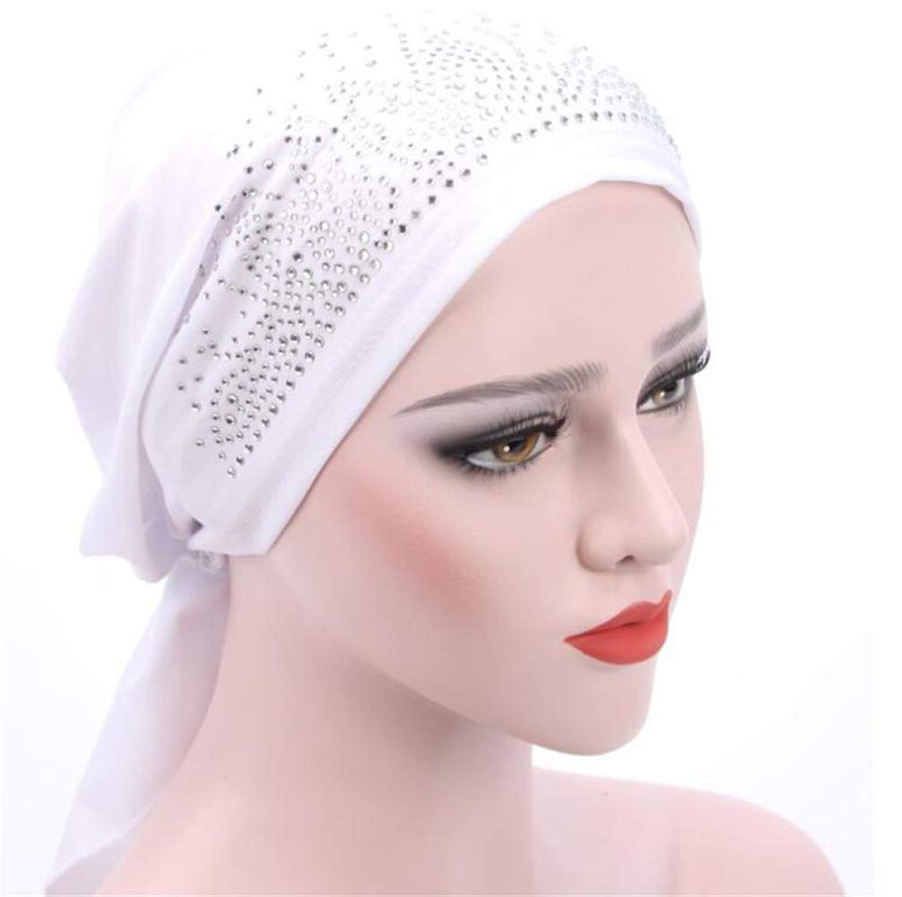 IPENNY Stretchy Chemo Beanie for Women - Soft Crystal Turban Head Wrap & Skull Cap for Cancer, Alopecia Hair Loss - Comfortable Headscarf for Daily Wear, Hospital Visits & Outdoor Activities