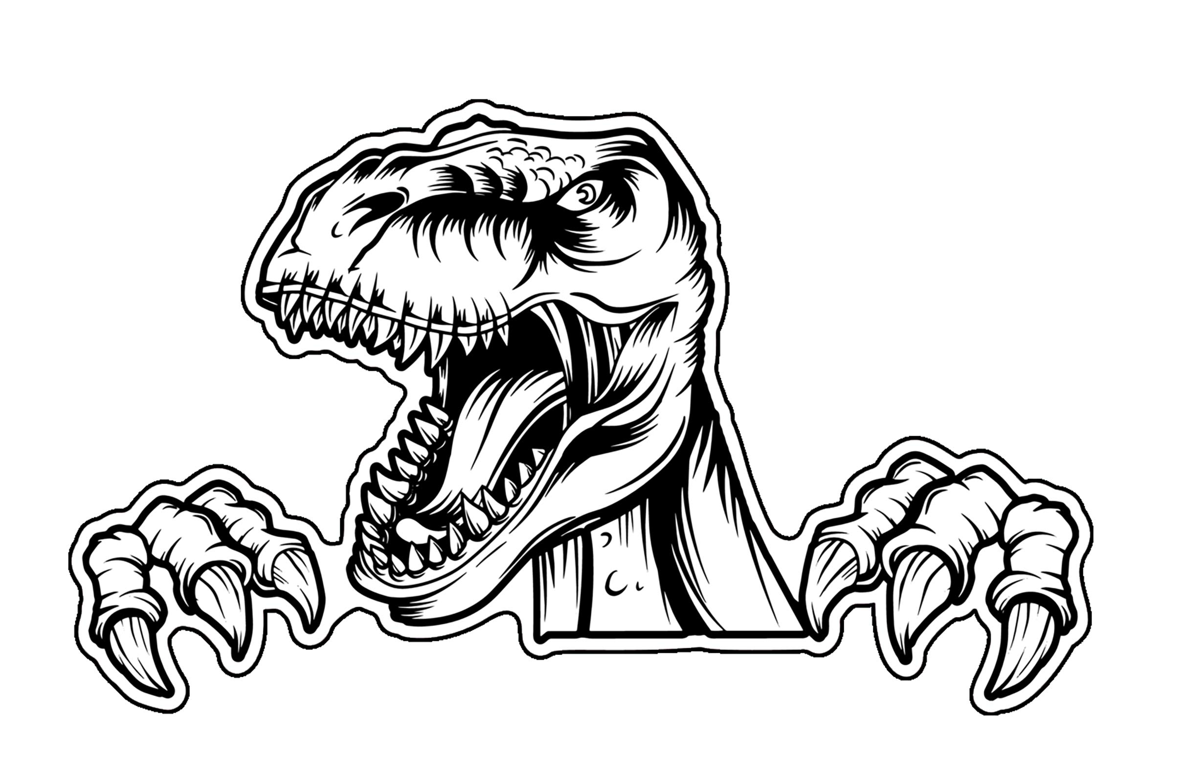 WickedGoodz Tyrannosaurus Rex Decal - Dinosaur Bumper Sticker for Laptops, Tumblers, Windows, Cars, Trucks & Walls - Perfect for Home, Office, School & Outdoor Adventures