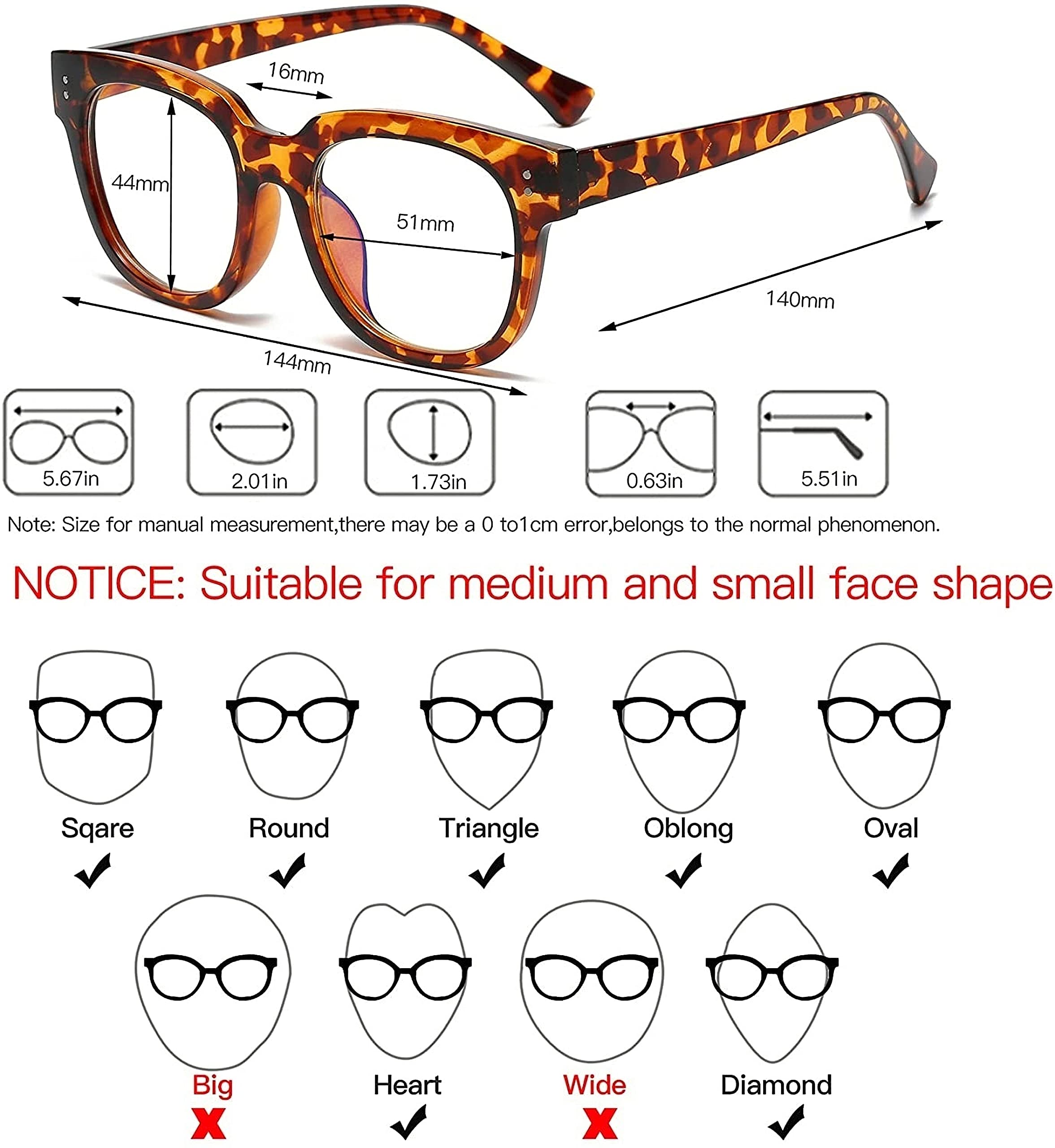 Blue Light Blocking Glasses for Men & Women - Stylish Reading & Magnifying for Office & Screen Use