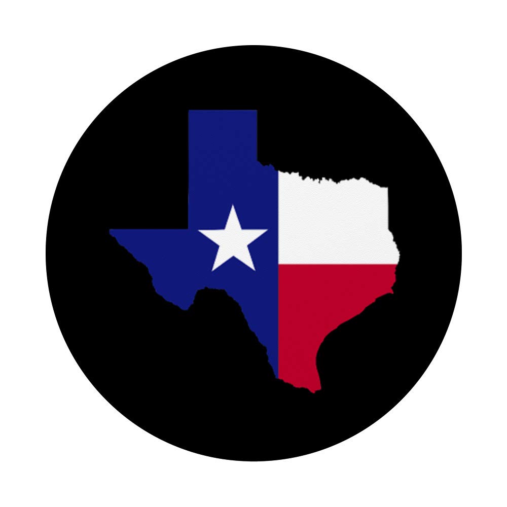 Texas State Map with Flag Design PopSockets PopGrip - Interchangeable Phone & Tablet Stand for iPhone, Samsung, iPad | Perfect for Travel, Office & Daily Use
