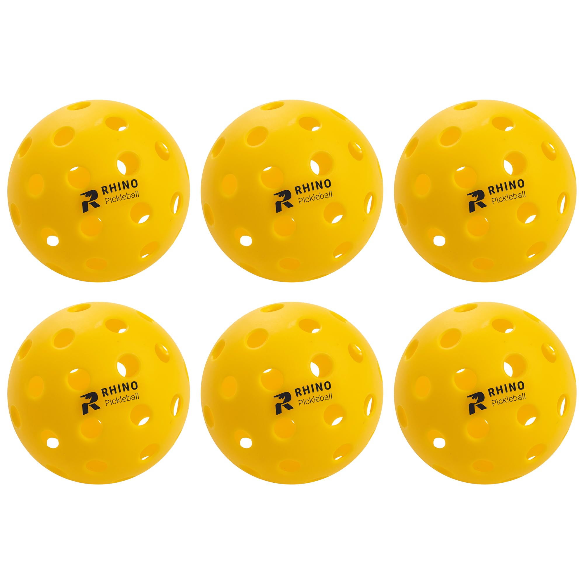 Champion Sports Roto Molded Outdoor Pickleball Balls - 12 Pack Durable Plastic Balls for Pickleball Game, Practice & Training - Perfect for Backyard, Park & Court Play