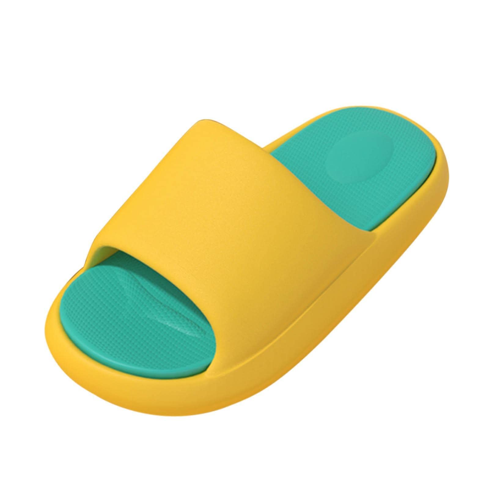 Non-Slip Couple Home Slippers - Open Toe Summer Bathroom Slides for Women & Men | Soft Sole Cozy Indoor/Outdoor Platform Sandals | Perfect for Spa, Poolside, and Relaxing at Home