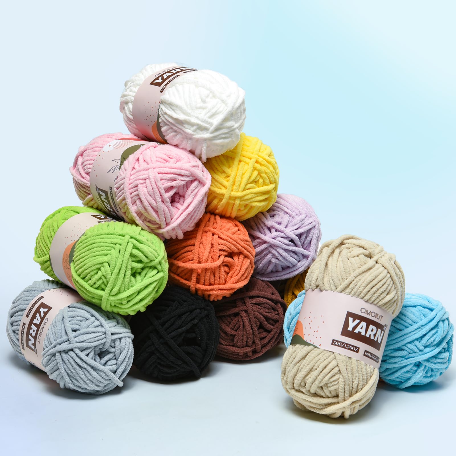 Soft Chunky Chenille Yarn for Crocheting - Velvet Plush Baby Yarn 50g/65.6yd - Perfect for Knitting Blankets, Amigurumi & DIY Crafts (Dark Pink) - Ideal for Baby Blankets, Scarves & Home Decor Projects