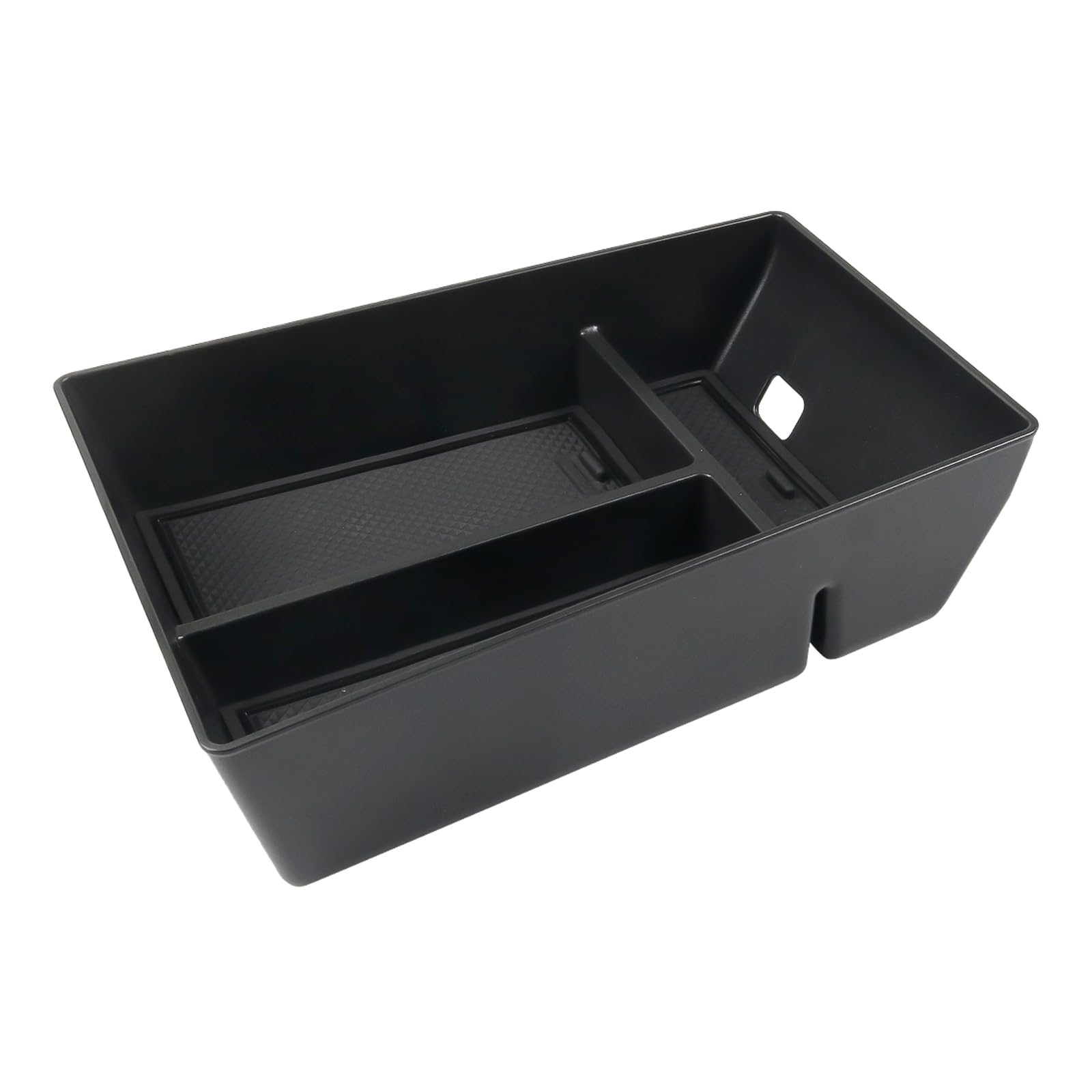 2023-2025 BMW X5 G05 X6 G06 X7 G07 Center Console Organizer Tray - Premium Armrest Storage Box with Coin & Sunglasses Holder Insert (Black Type B) | Perfect for Road Trips & Daily Commute Organization