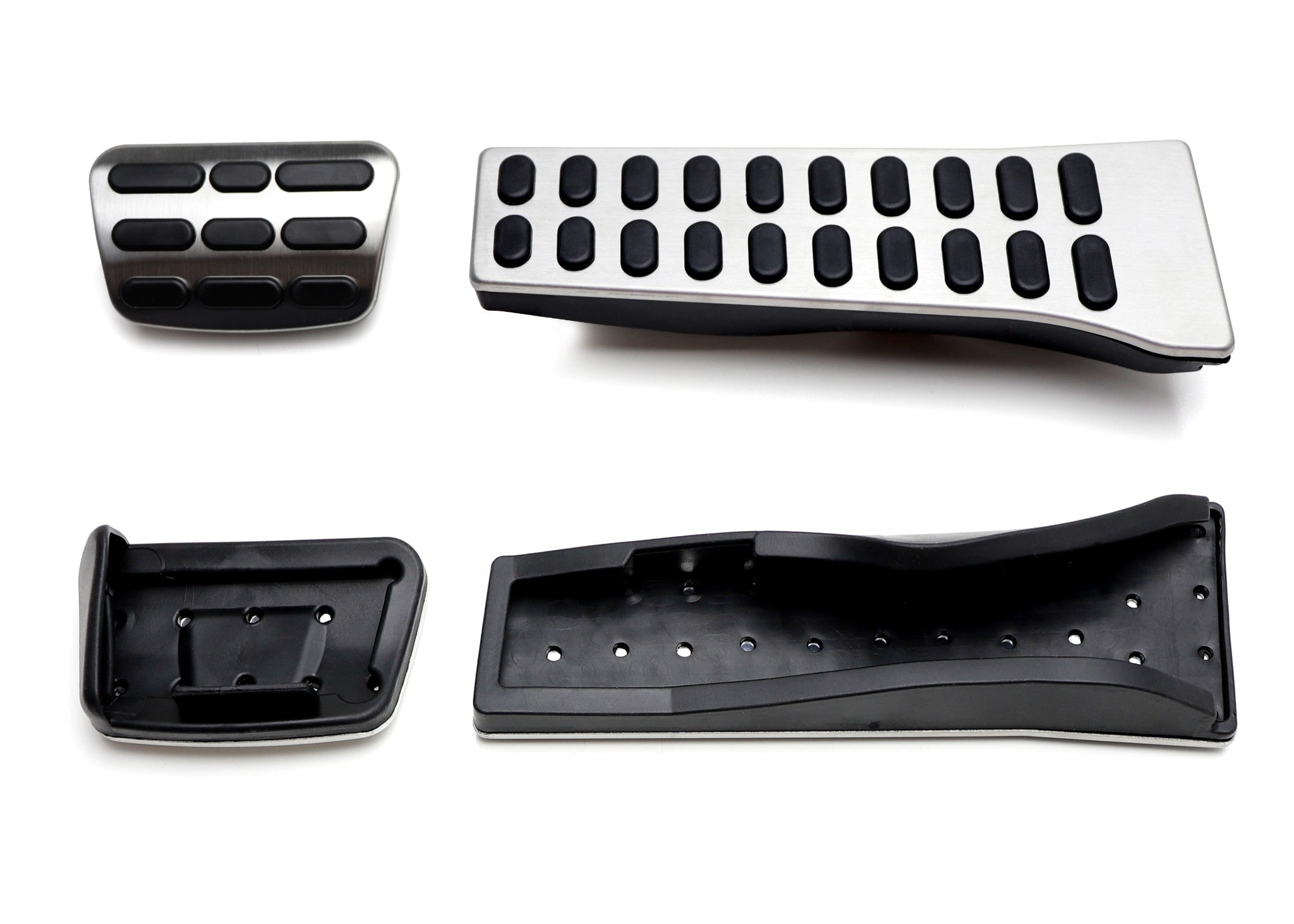 2-Piece Silver Aluminum Racing Pedal Covers for Kia K7 Stinger K5 Optima - Enhance Driving Performance & Interior Style - Perfect for Track Racing & Car Enthusiasts