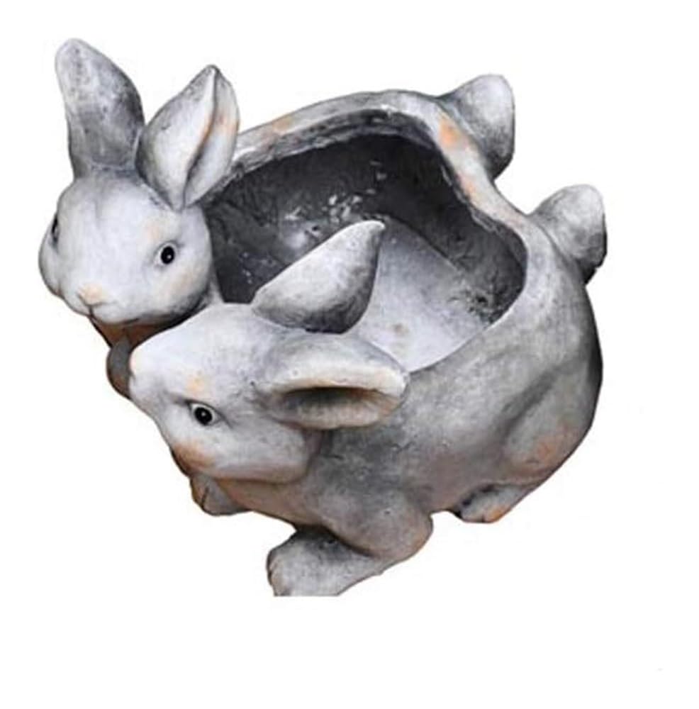 Cute Rabbit Flower Pot Hanging Planters - Garden & Balcony Decoration for Indoor/Outdoor Plants - Perfect for Home, Patio, and Small Space Gardening