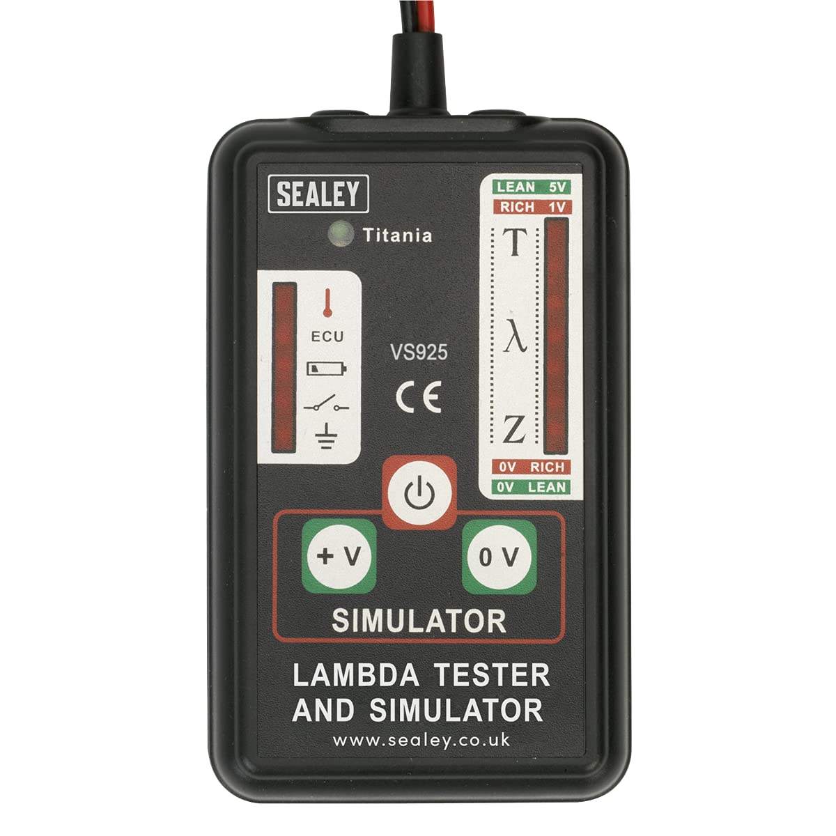 Sealey VS925 Lambda Sensor Tester and Simulator - Automotive O2 Sensor Diagnostic Tool for Accurate Emissions Testing | Perfect for Mechanics & DIY Car Repairs