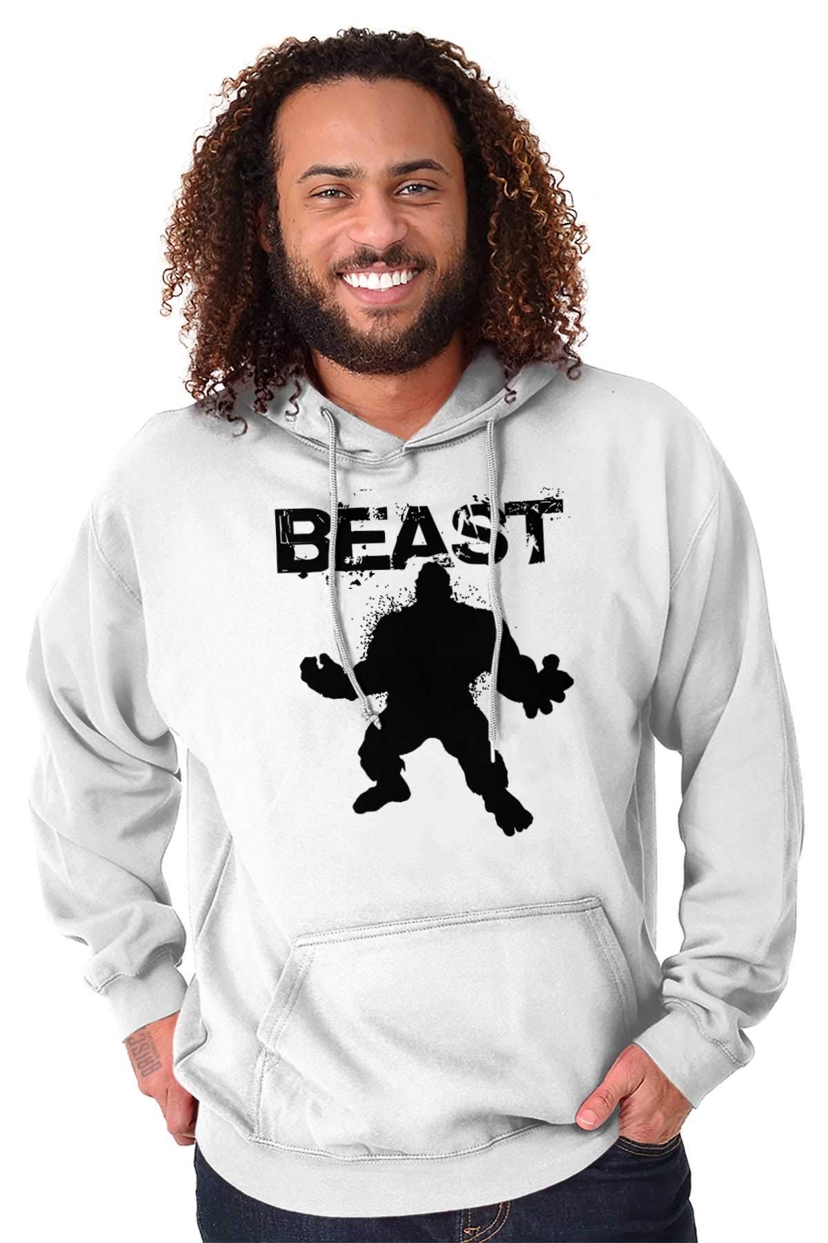 Brisco Brands Beast Gym Fitness Hoodie for Men - Heavyweight Hooded Sweatshirt for Workouts & Streetwear | Perfect for Gym, Weightlifting & Casual Wear