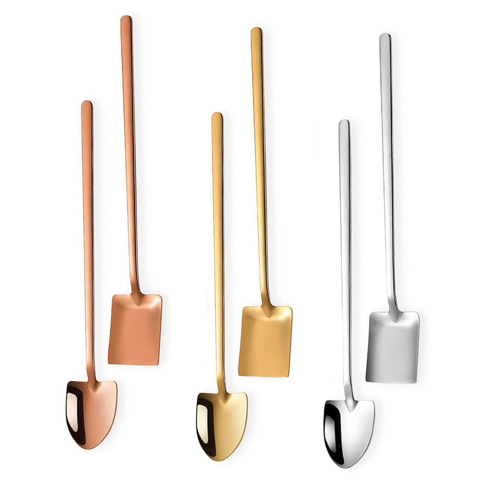 6-Piece Stainless Steel Shovel Spoon Set - 7