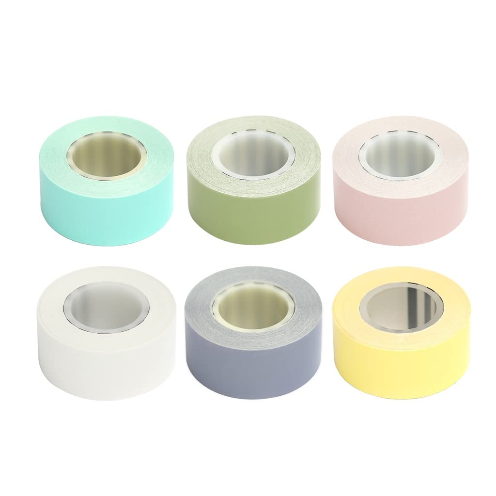 JJSPP 6 Rolls Thermal Label Paper - Waterproof, Tear-Resistant Adhesive Sticker Tape for MAKEID M1/L1 Label Printer - Perfect for Shipping, Organizing & Inventory Labels