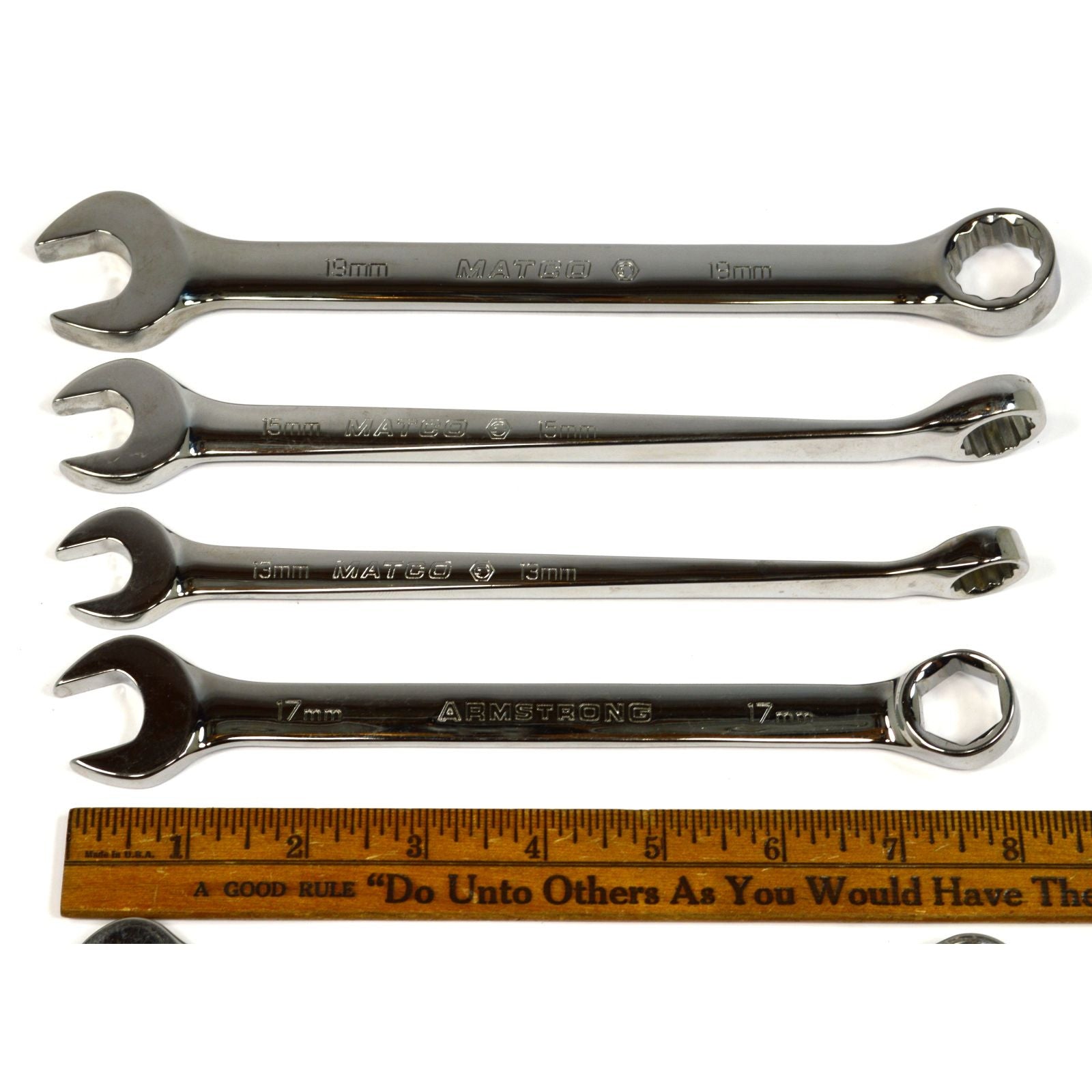 Premium 7-Piece Mixed Wrench Set - Matco & Armstrong Metric Combo & Flare Nut Wrenches - Perfect for Automotive Repair, DIY Projects & Professional Mechanics
