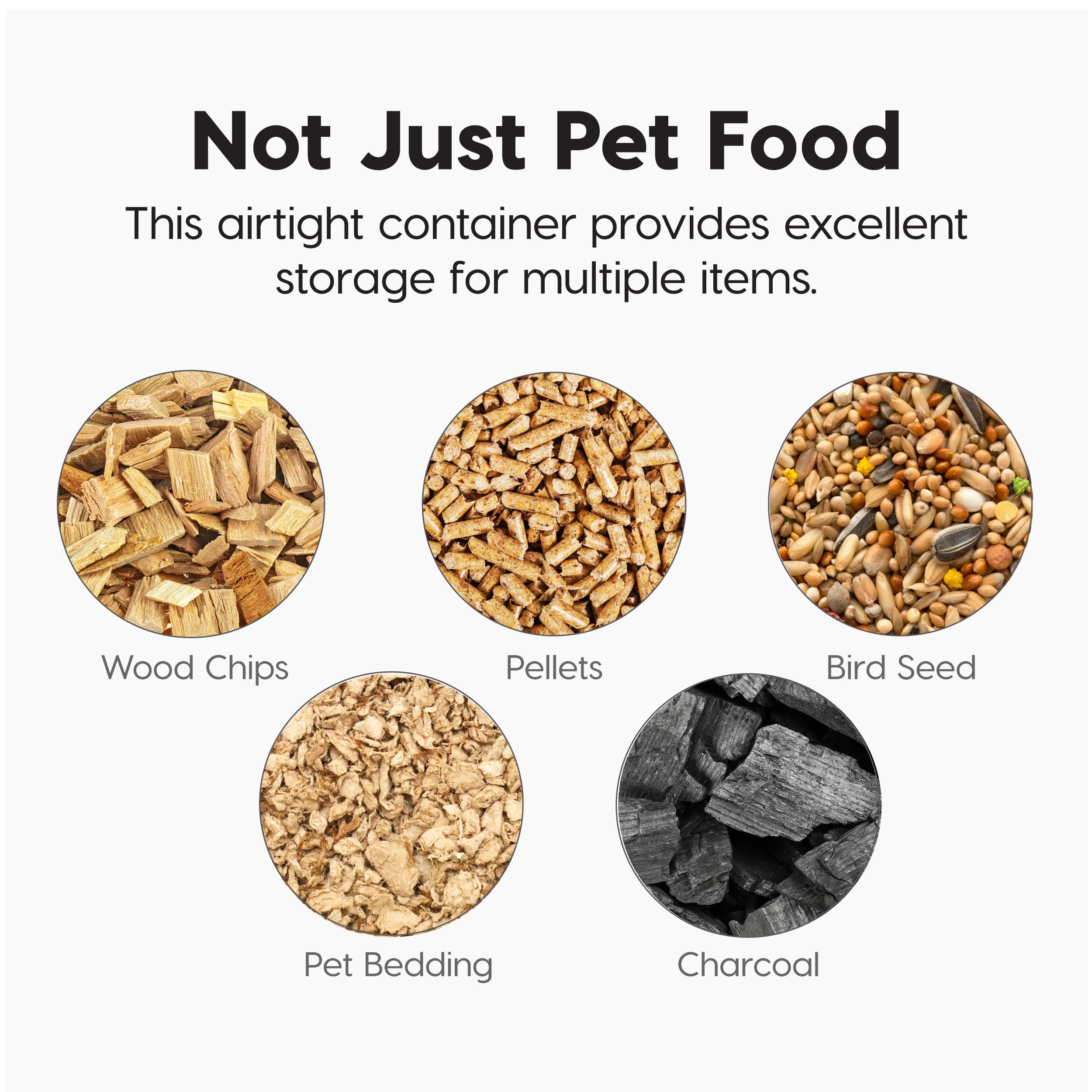 IRIS USA WeatherPro Airtight Pet Food Storage Container - 58 lbs Capacity with Wheels for Easy Mobility | Translucent Design in Clear/Almond | Keep Dog, Cat & Bird Food Fresh | Ideal for Home, Garage or Pet Store Storage