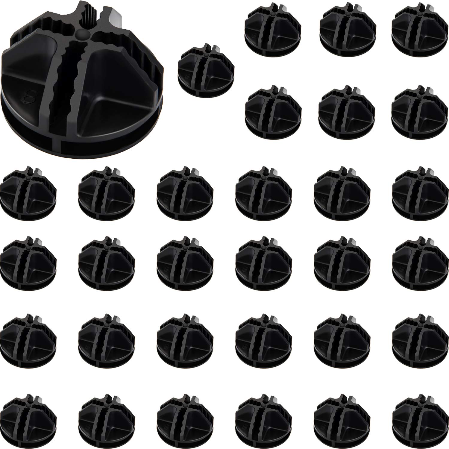 32-Piece Black ABS Plastic Cube Connectors for Modular Storage - Wire Cube Organizer for Closet, Shelving & DIY Projects - Perfect for Home Organization & Custom Storage Solutions