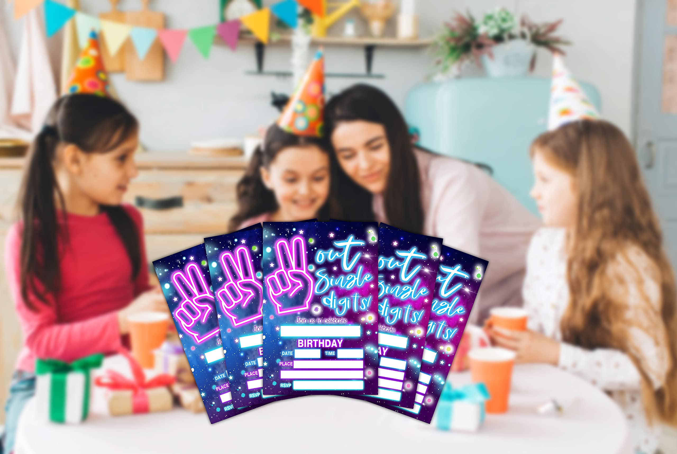 10th Birthday Party Invitation Cards for Kids - 20 Premium Invites with Envelopes for Girls & Boys | Single Digits Celebration, Teen Party Supplies | Perfect for Birthday Celebrations, Milestone Parties & Special Events (D009)