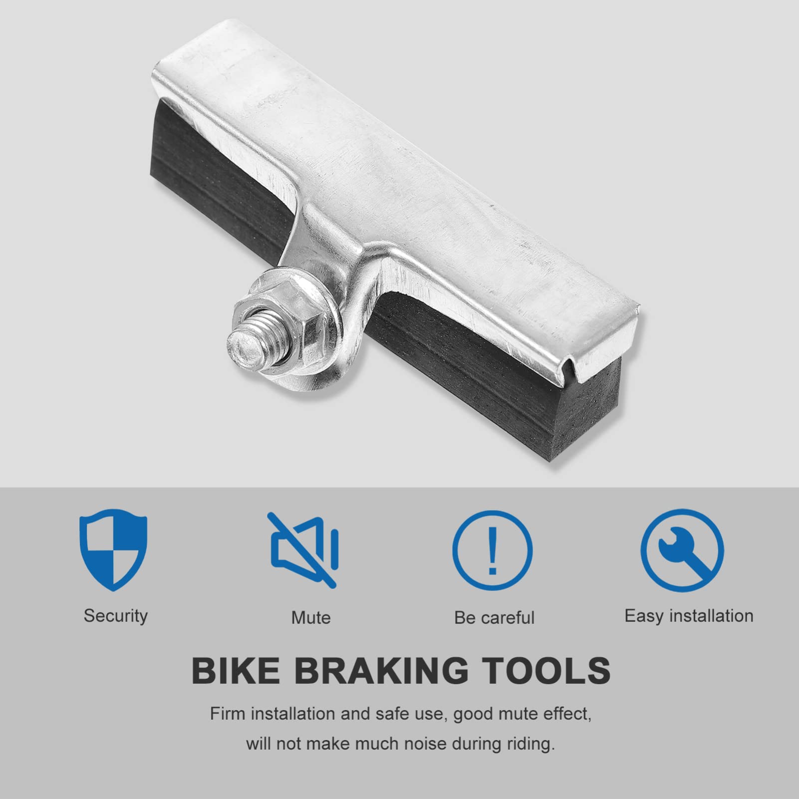 10pcs Bicycle Brake Pads - High-Performance Mountain Bike Brake Blocks, Silent Braking System, Includes Spacers - Perfect for Road Bikes, MTB & Commuter Cycling Accessories