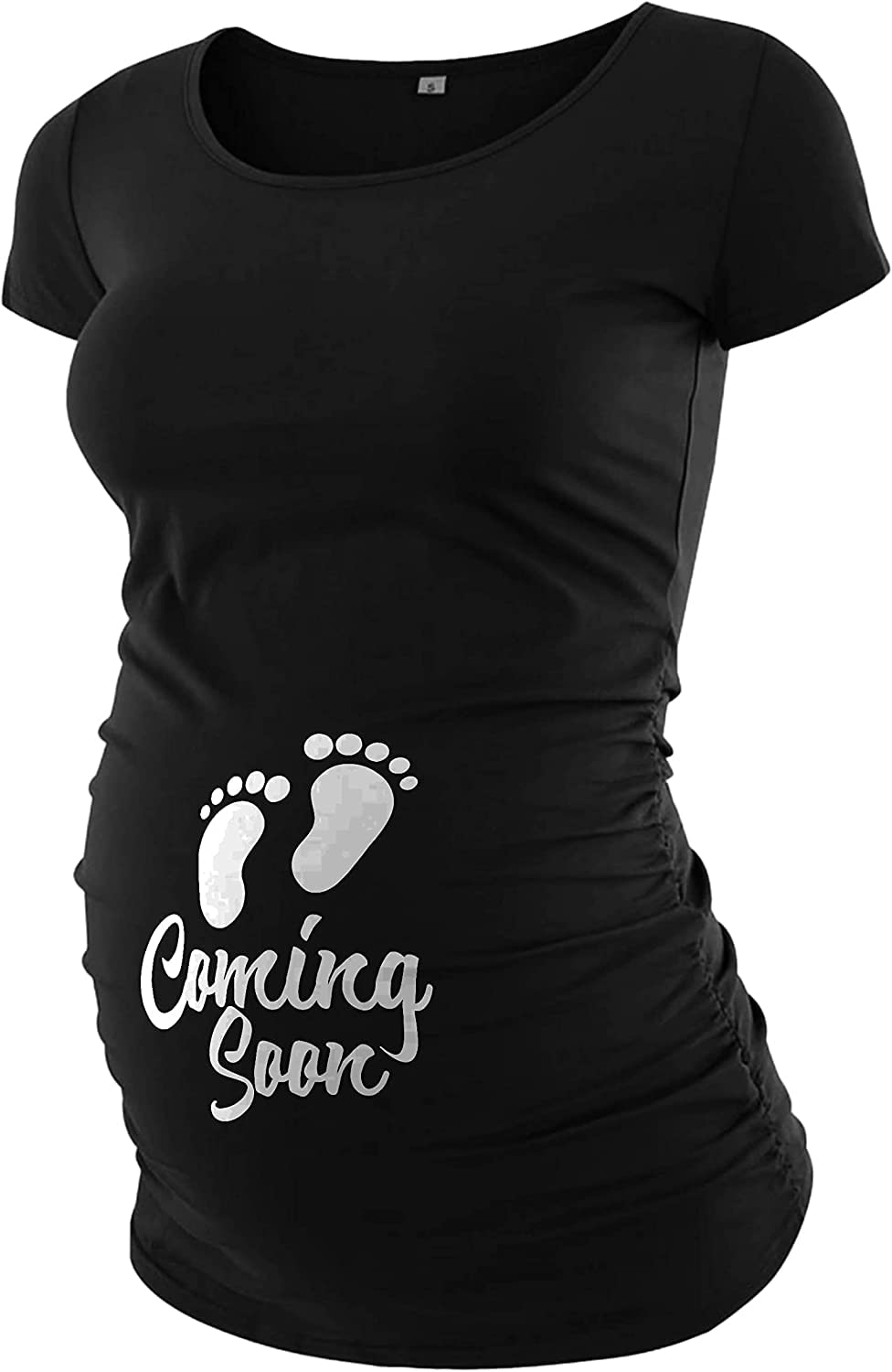 3 Pack Maternity Shirts for Women - Funny Graphic Pregnancy Tops with Ruched Sides | Perfect First Time Mom Gifts & Everyday Comfort Wear for Work & Casual Outings